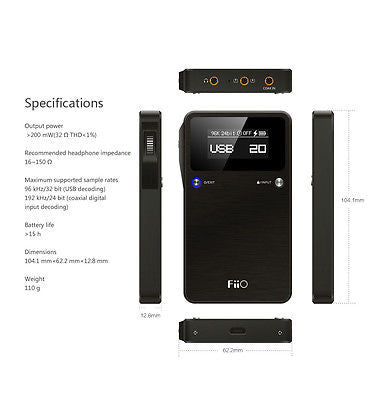 FiiO E17K Alpen 2 Portable Headphone Audio Amplifier / USB DAC - AV Shop UK - 3