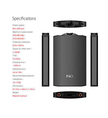 FiiO A3 (E11K Kilimanjaro 2) Portable Headphone Audio Amplifier - AV Shop UK - 5