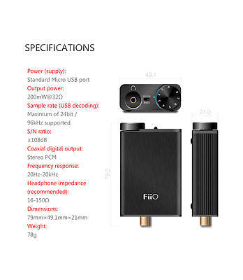 FiiO E10K Olympus 2 USB DAC / Coaxial Digital Output / Desktop Headphone Amplifier - AV Shop UK - 3