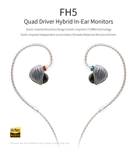 FiiO FH5 Quad Driver Hybrid In-Ear Monitors